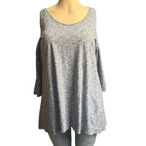 Avenue Tunic  Top Size 22/24 in Blue and White Space Dye